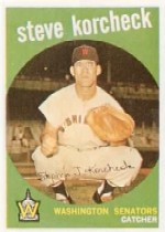 1959 Topps Baseball Cards      284     Steve Korcheck WB